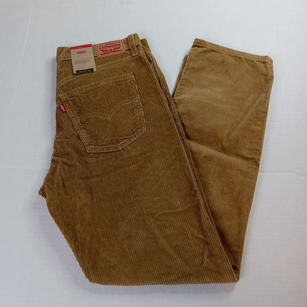 Levi's Men's Pants Size 31x30 Corduroy Flat Front Straight Leg Brown IRREGULAR